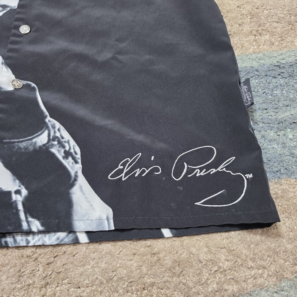 Dragonfly Shirt Mens Medium Elvis Presley Button Up Black Hard Rock Myrtle Beach - Picture 3 of 10